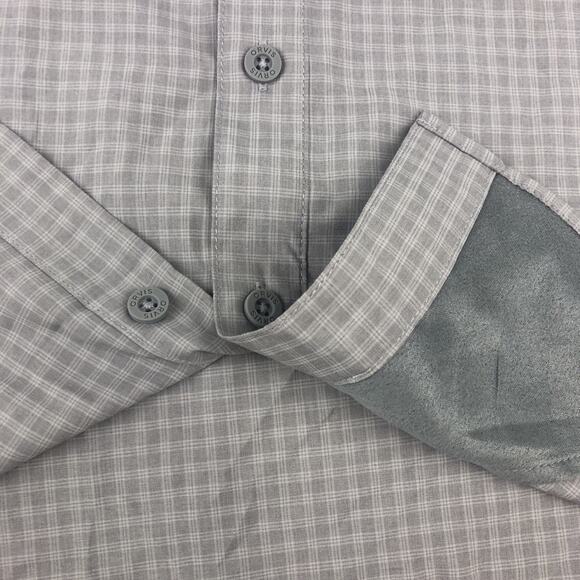 Orvis Men's Short Sleeve Button Up Shirt Medium Gray Plaid Chest Pockets NEW - Picture 9 of 13
